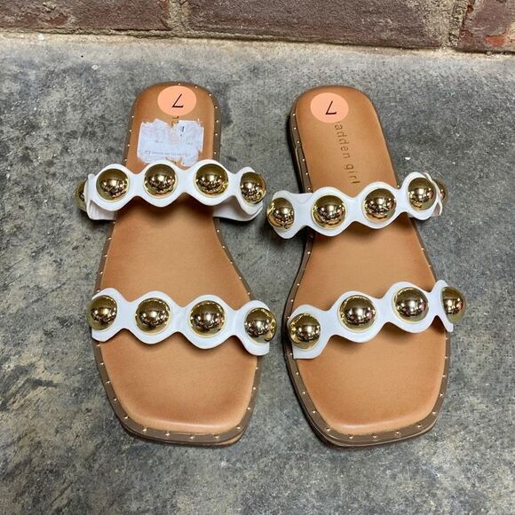Madden Girl  Hope Gold Bauble Sandal Size 7 New - Picture 2 of 8